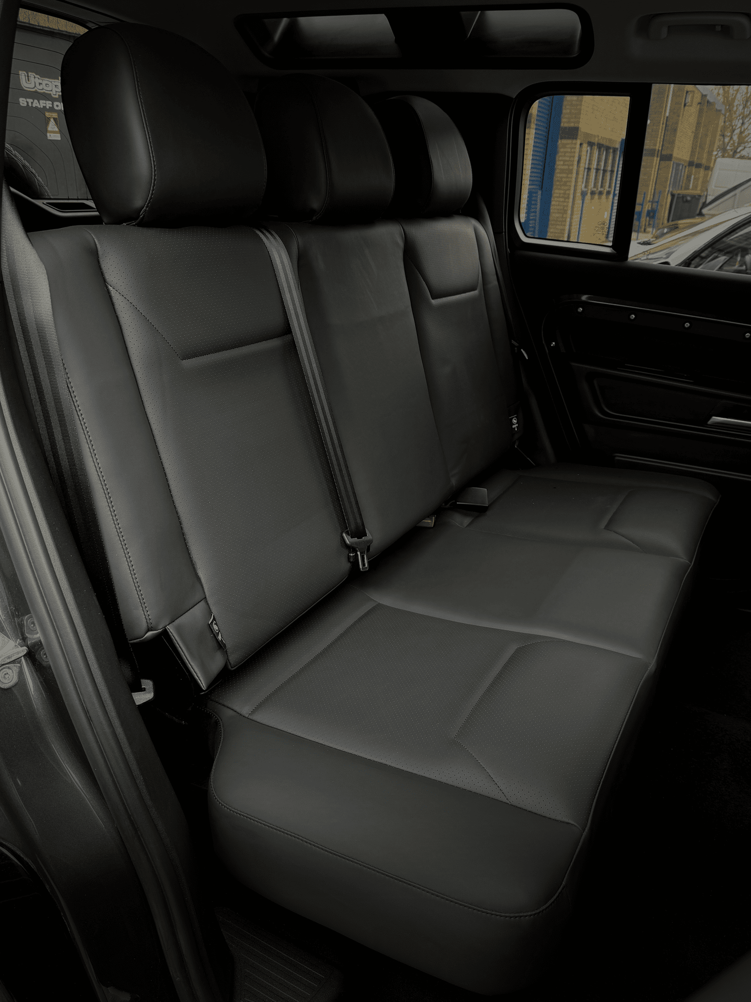 Defender 110 L663 Hardtop rear seat conversion fitted by Utopia Tints in Durham
