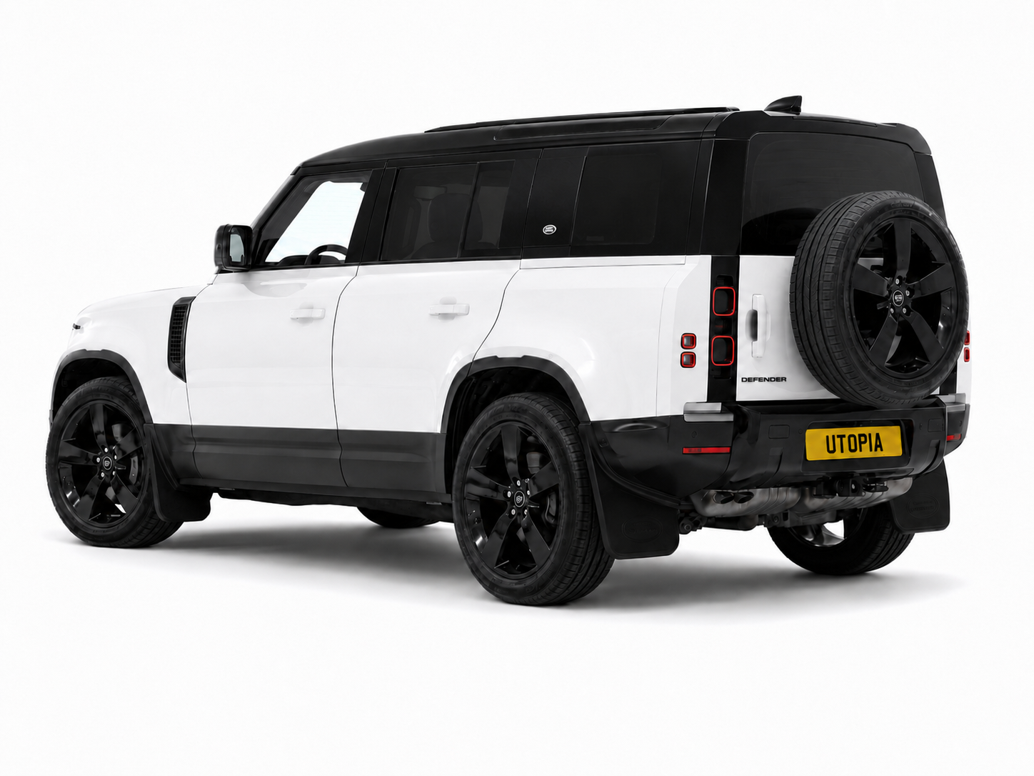 Land Rover Defender with 20% factory window tint on rear windows