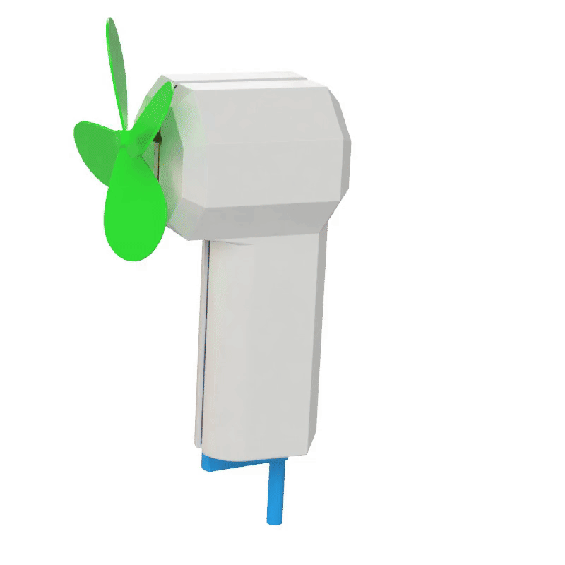 Hand-cranked Fan in Motion