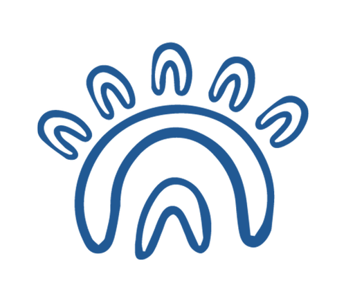 Workshops and education icon, shapes sharing outward
