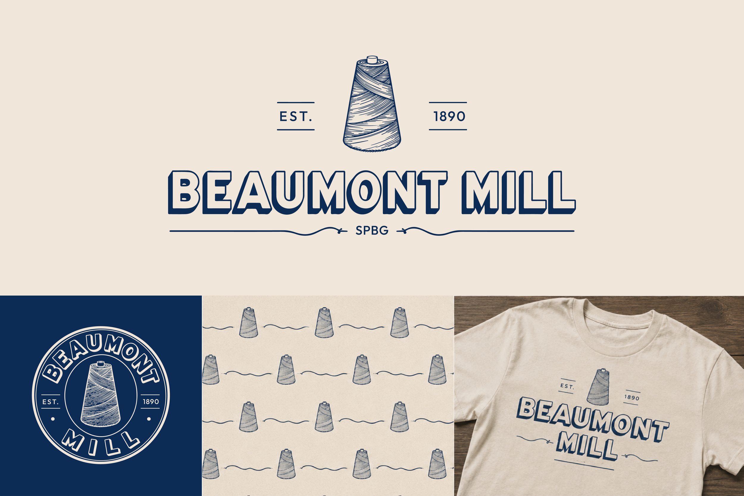 Beaumont Mill thread direction marks and application variations