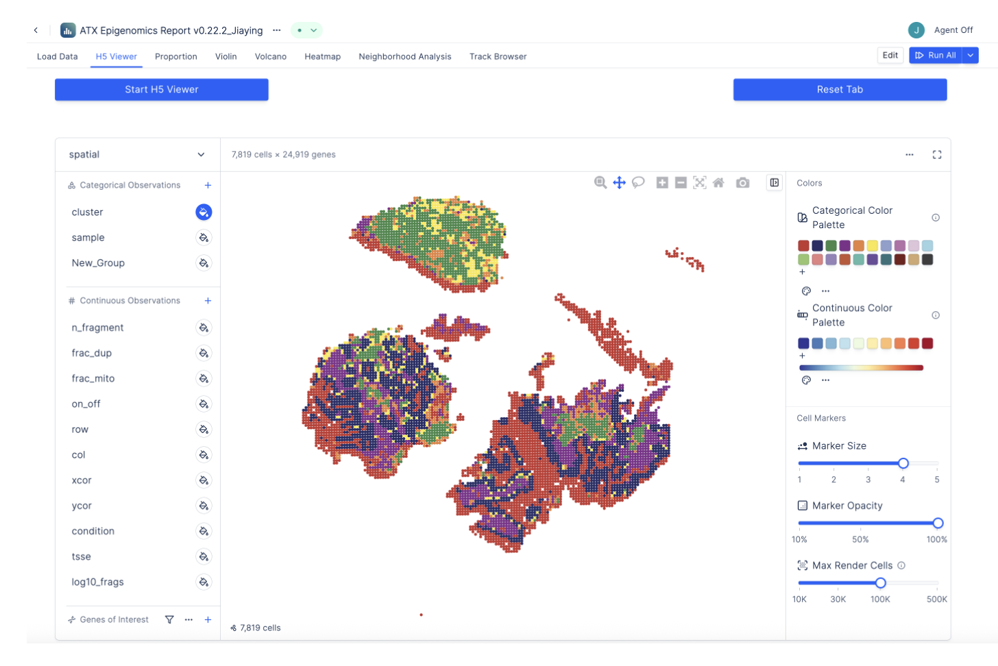 AtlasXomics portal – explore spatial epigenomics data