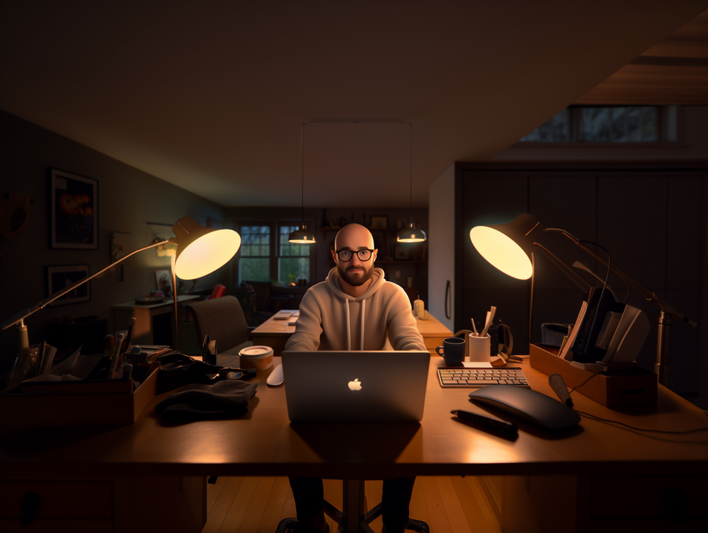 Stylised 3D avatar of Steve, created with Midjourney