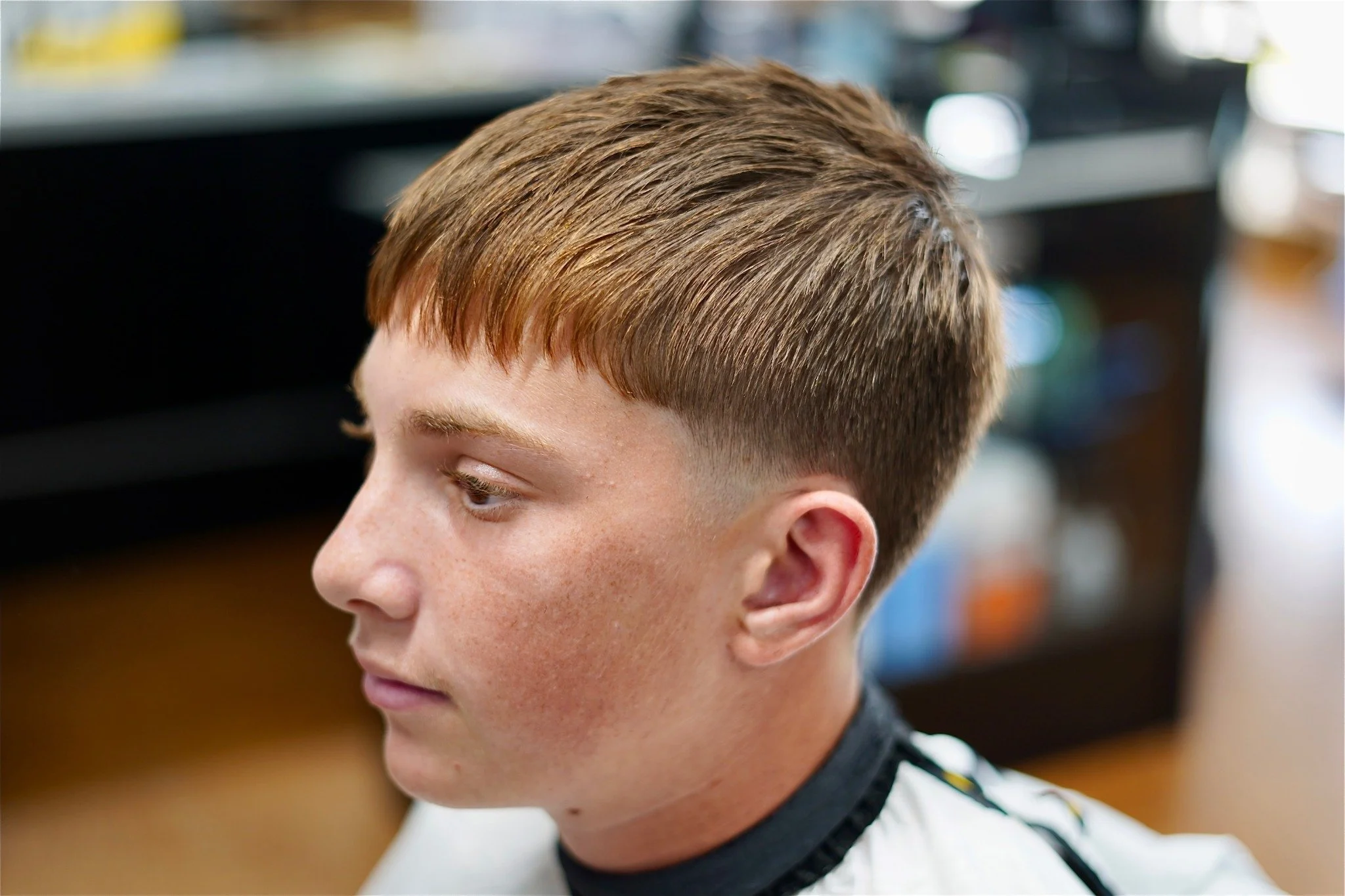 Classic textured crop haircut at Barber Skate Shop
