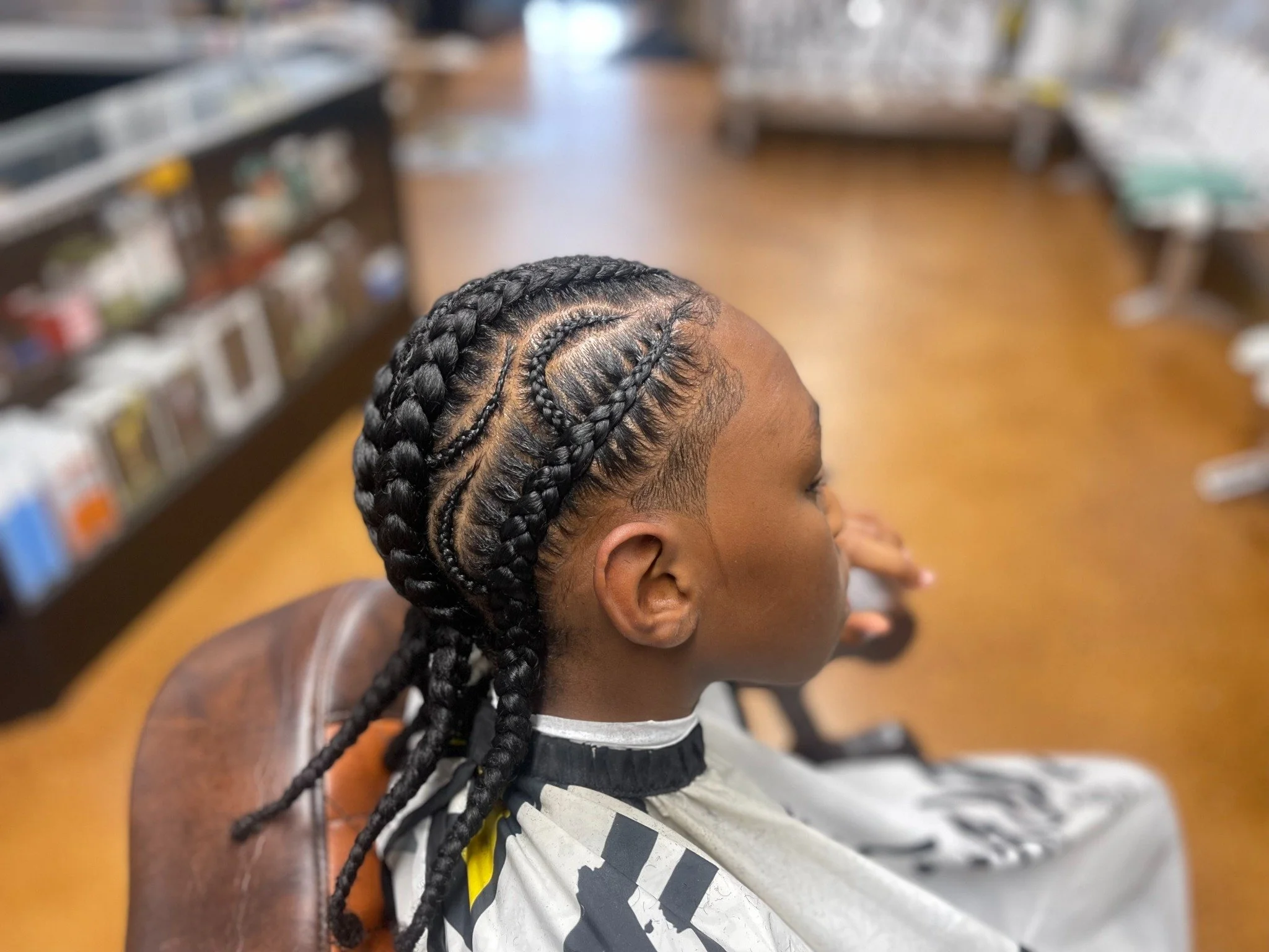 Kids braid and taper service at Barber Skate Shop