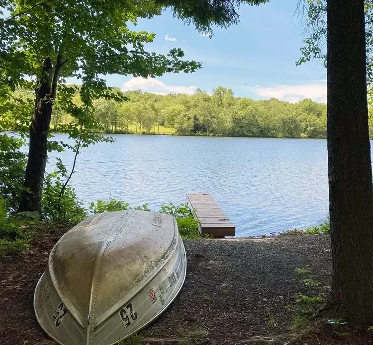 Lakeview Cabin 25 dock and seasonal assigned rowboat
