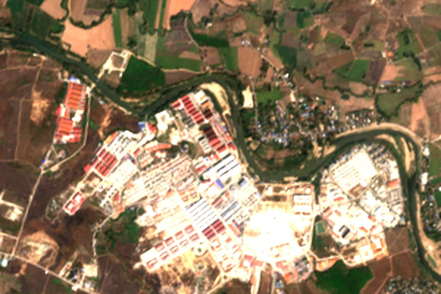 Satellite image of KK Park, 7 February 2026, with large cleared areas