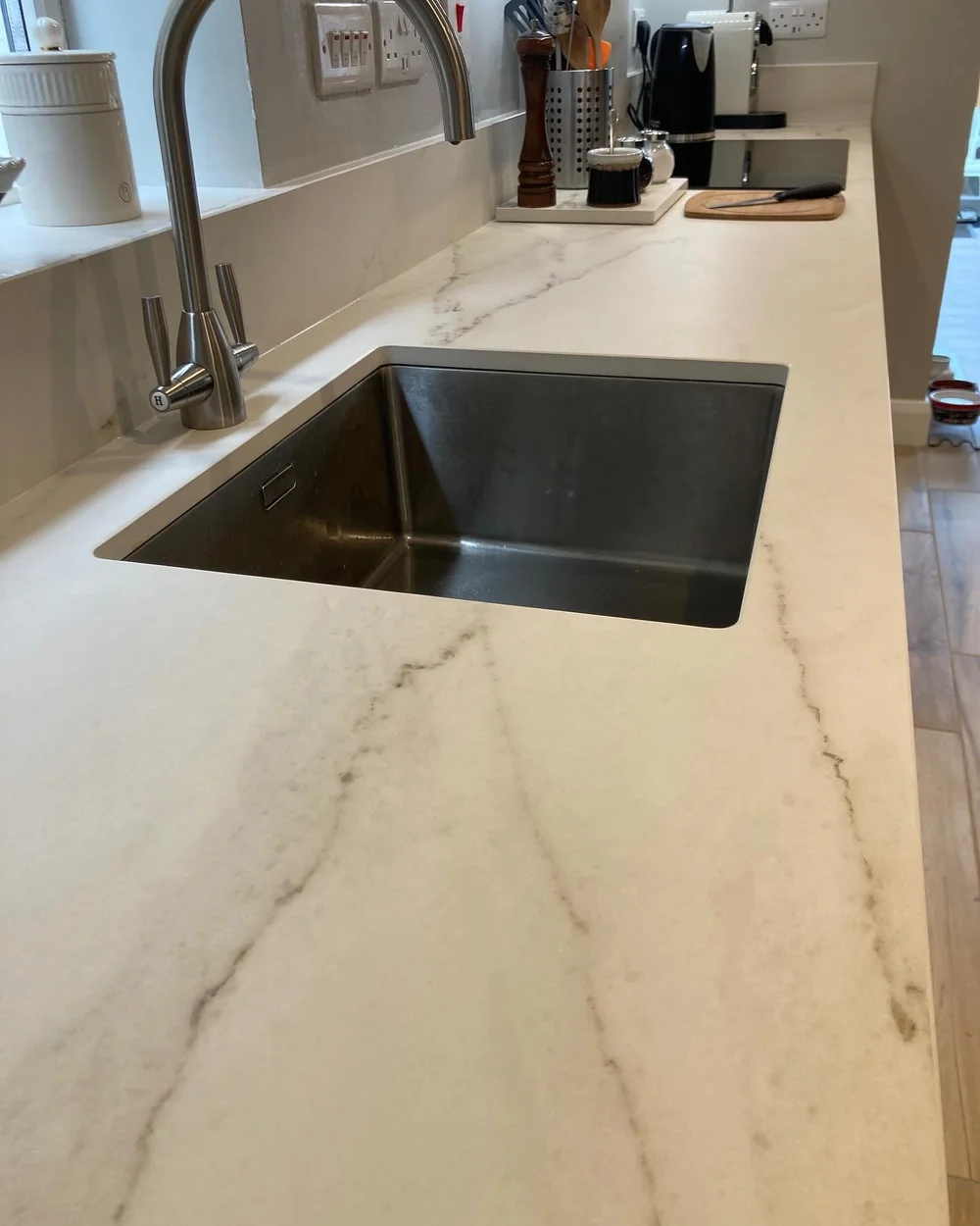 Dekton Rem worktop with an undermount sink