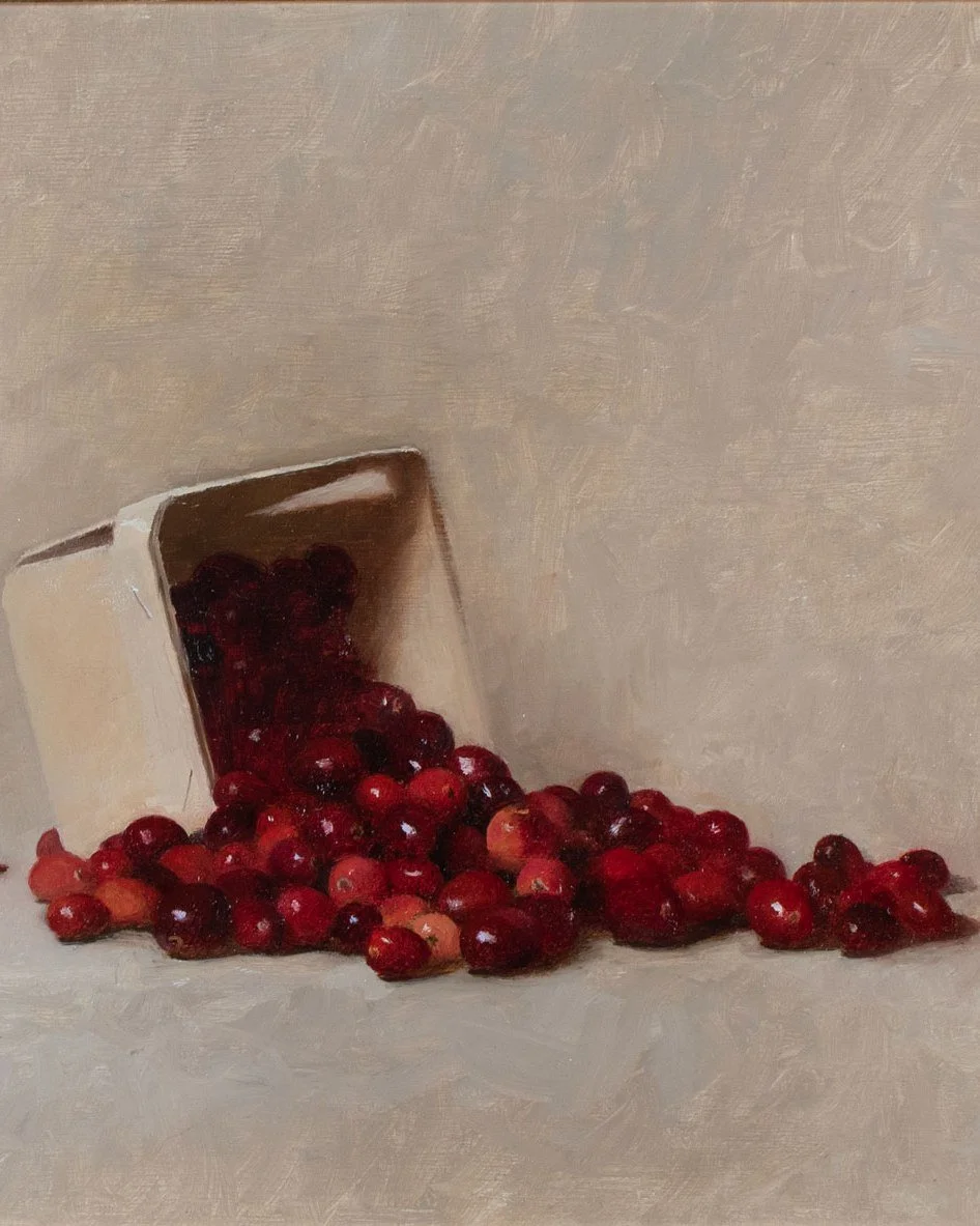 Cranberries, by Dale Zinkowski, Oil on panel