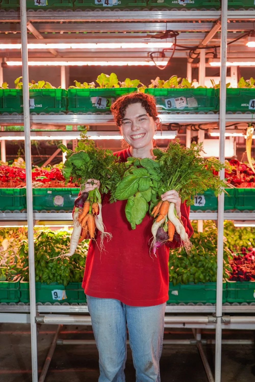 Volunteers at the farm