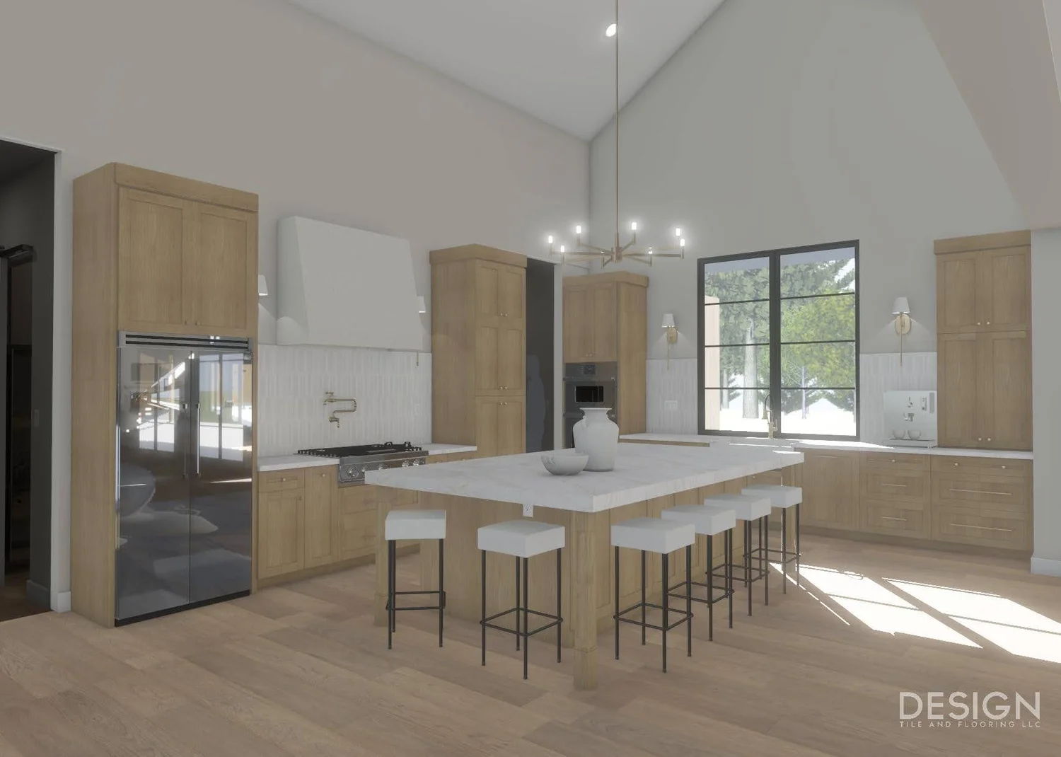 Finished kitchen with tile and flooring by Design Tile and Flooring