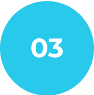 Number one with a light blue circle in the background
