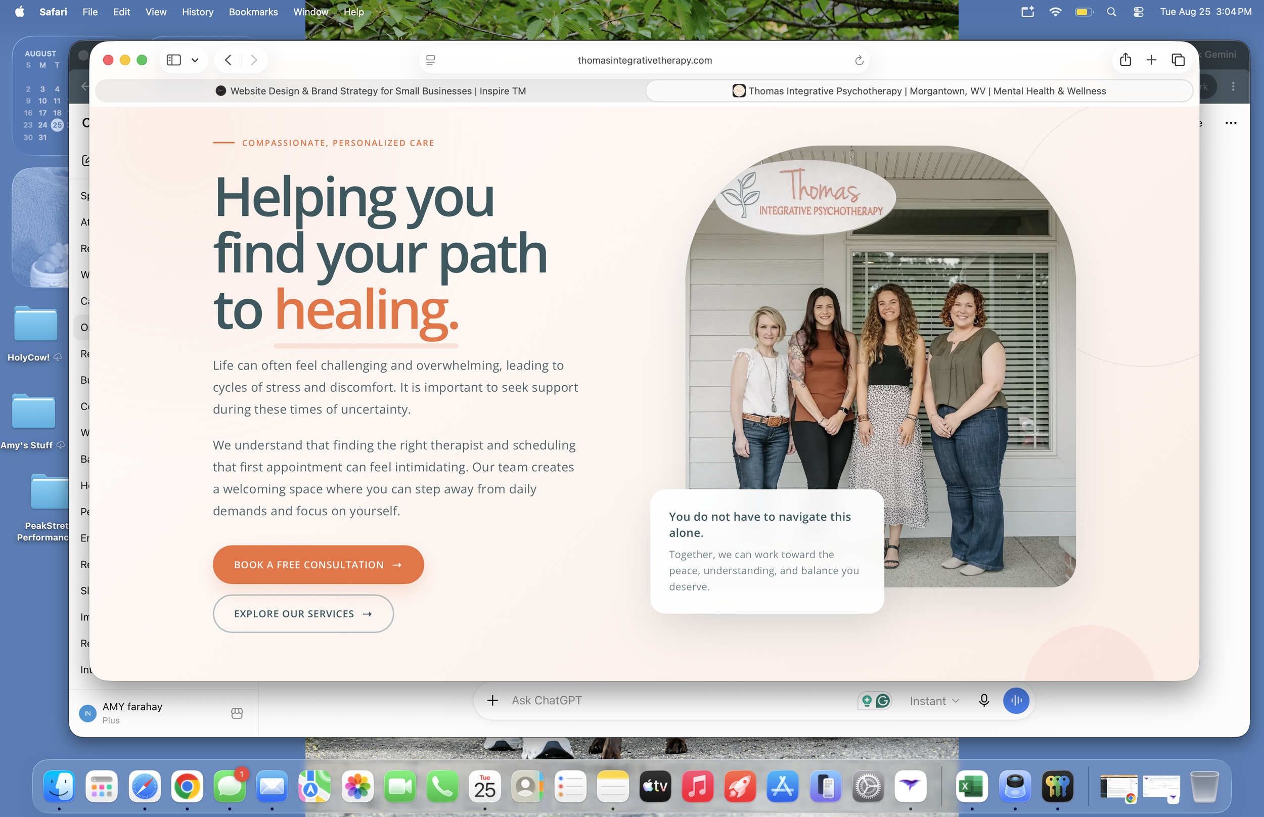 Thomas Integrative Psychotherapy website