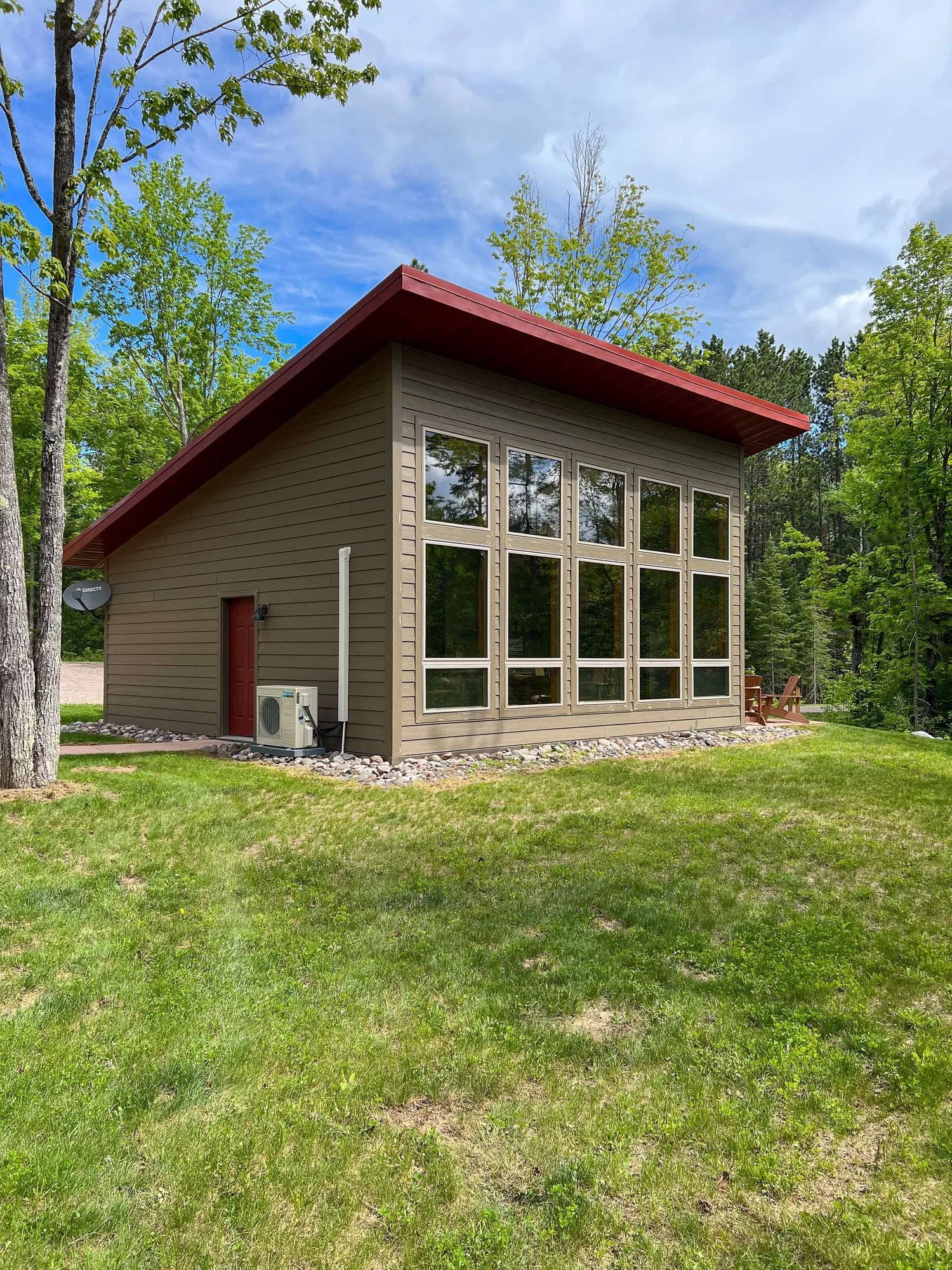 Cottage in spring green