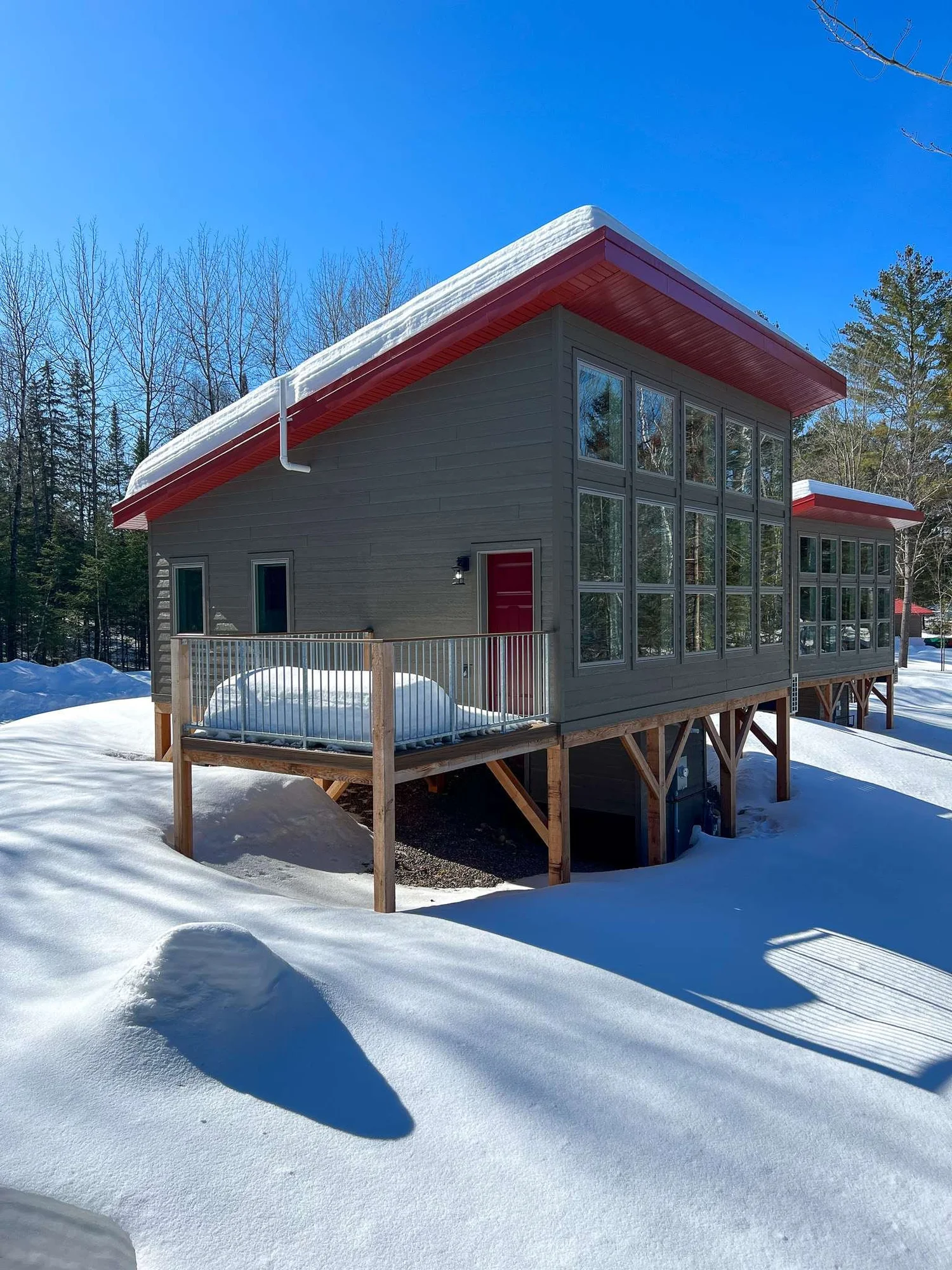 Cottage in deep snow