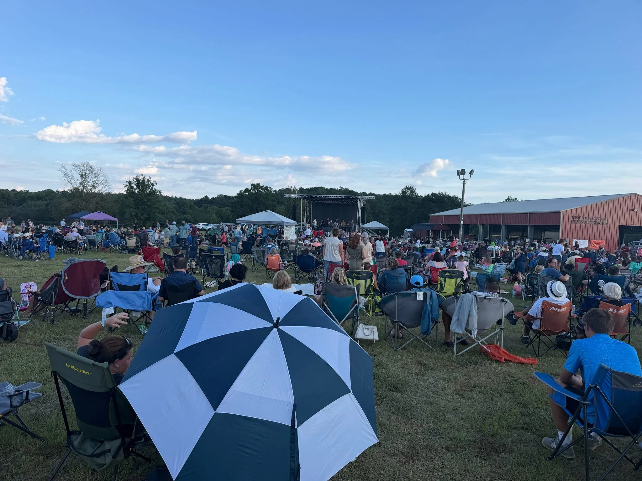 The community gathered outdoors at Night of Worship.