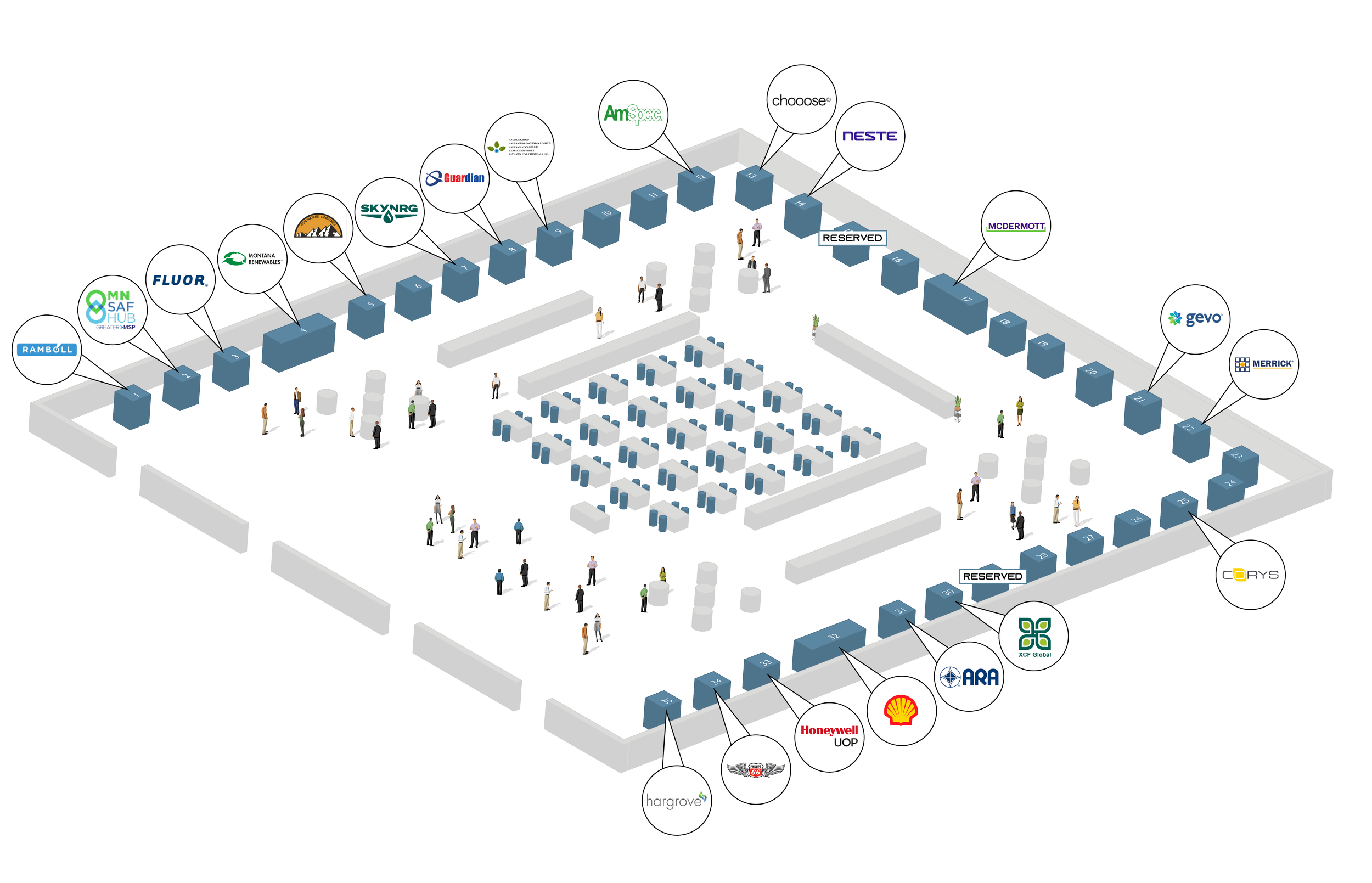 SAF Congress North America 2026 Exhibition Floorplan