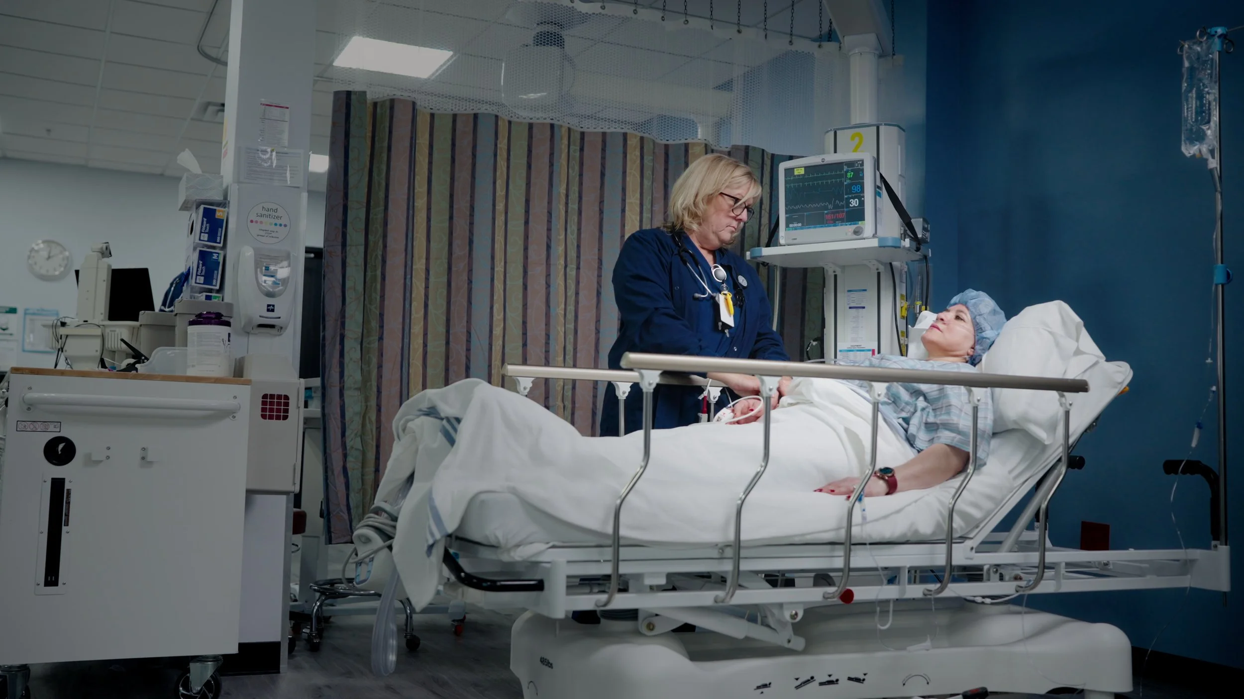 Nurse with a patient before surgery at MISH