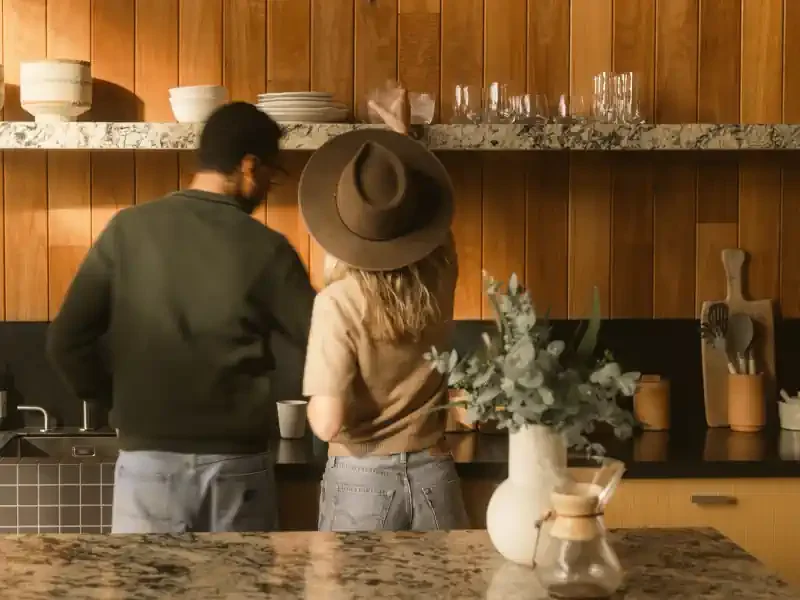 Couple enjoying a stay at Upland Farm