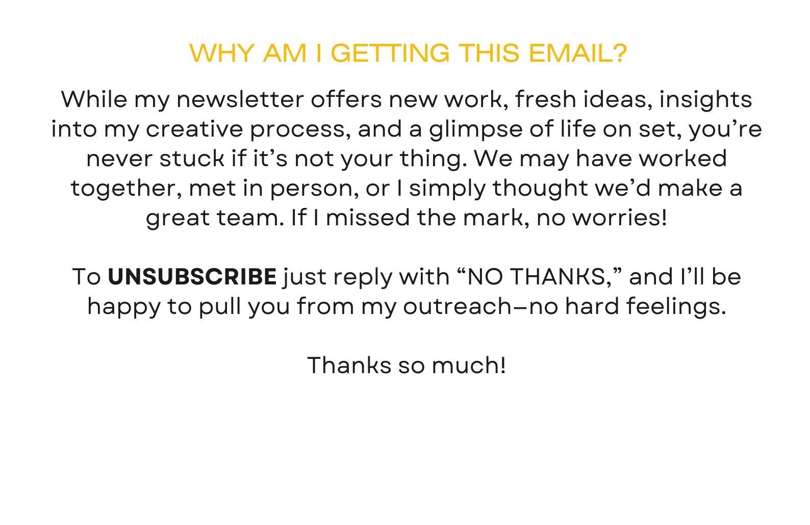 Unsubscribe