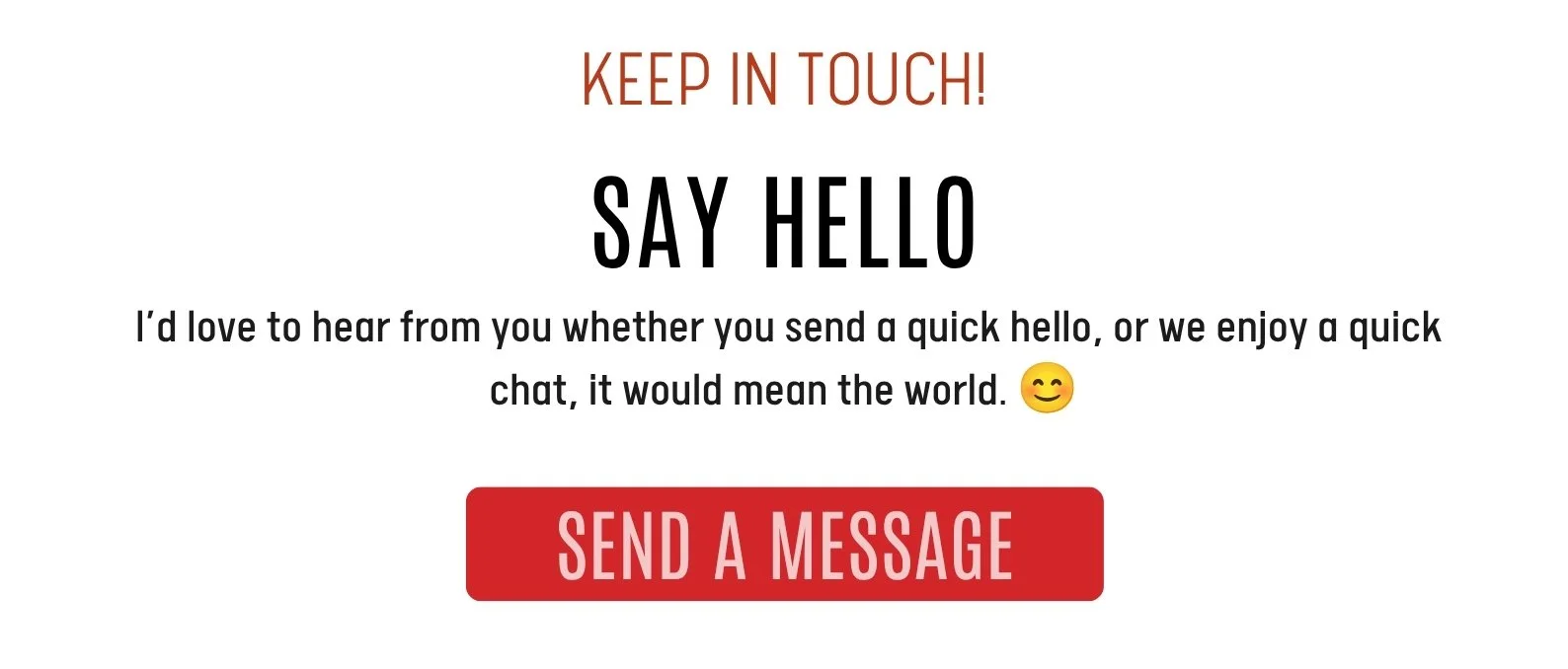  I’d love to hear from you whether you send a quick hello, or we enjoy a quick chat, it would mean the world. 😊