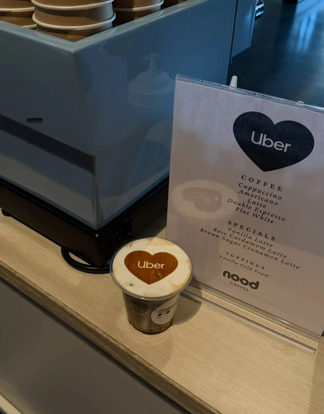 Nood Coffee specialty drinks lineup