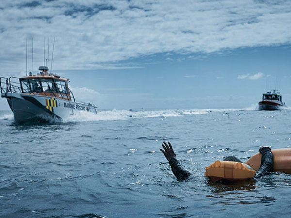 Marine officer conducting safety check