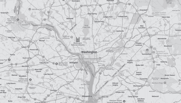 OrangeBag coverage map across DC and Northern Virginia