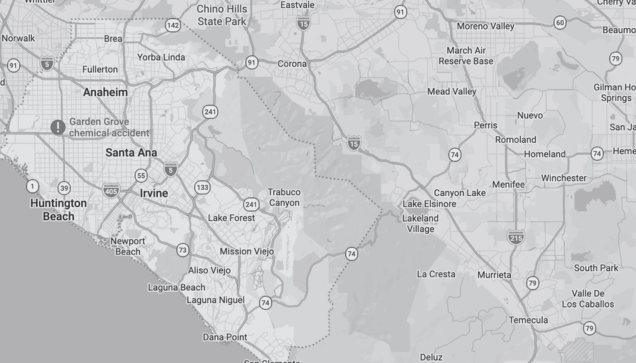 OrangeBag coverage map across Orange County