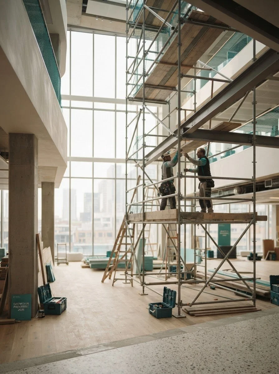 Architectural structure being built, ready for growth
