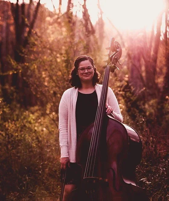 Audrey Williams with double-bass.