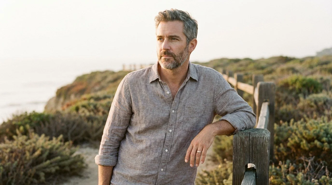 A man in soft natural light