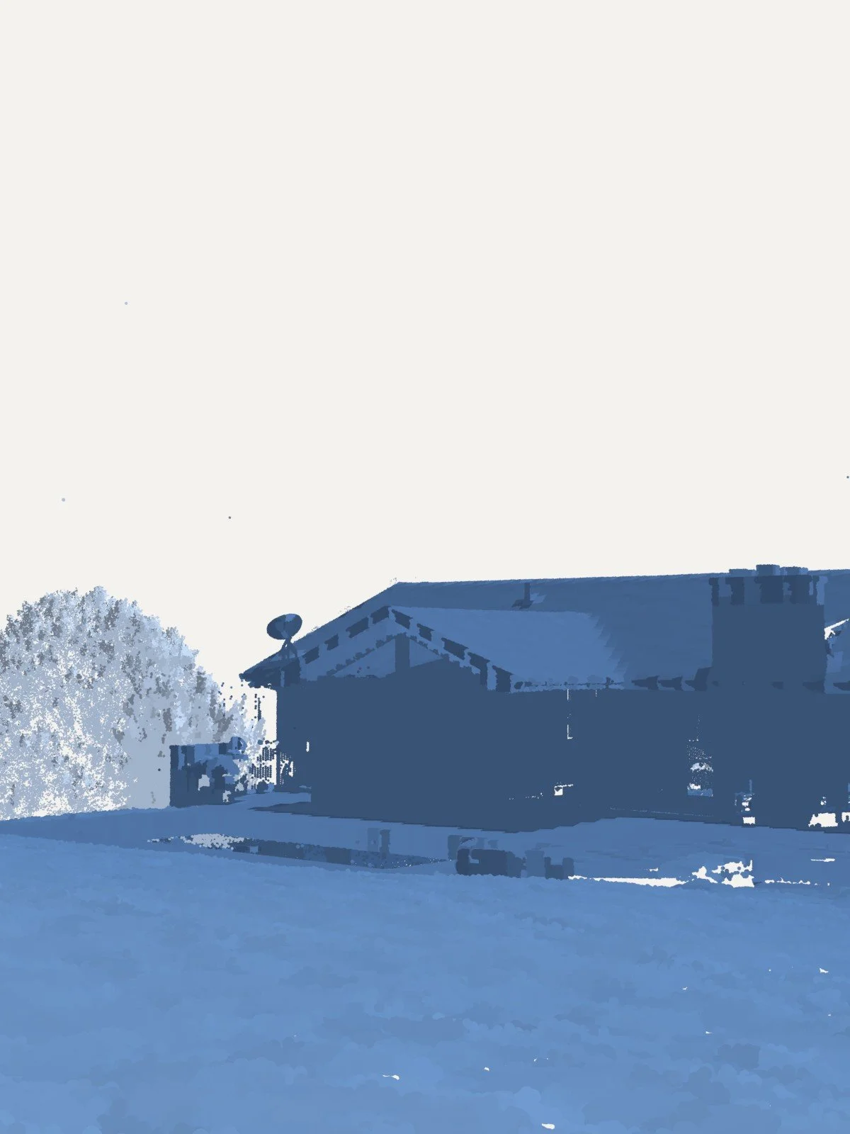 The LiDAR scan of a property