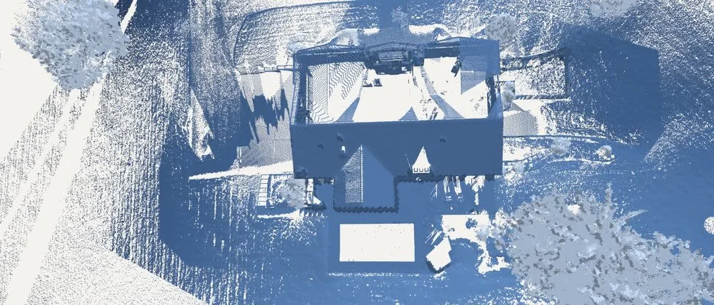 The point cloud of the Koi Cove property seen from above