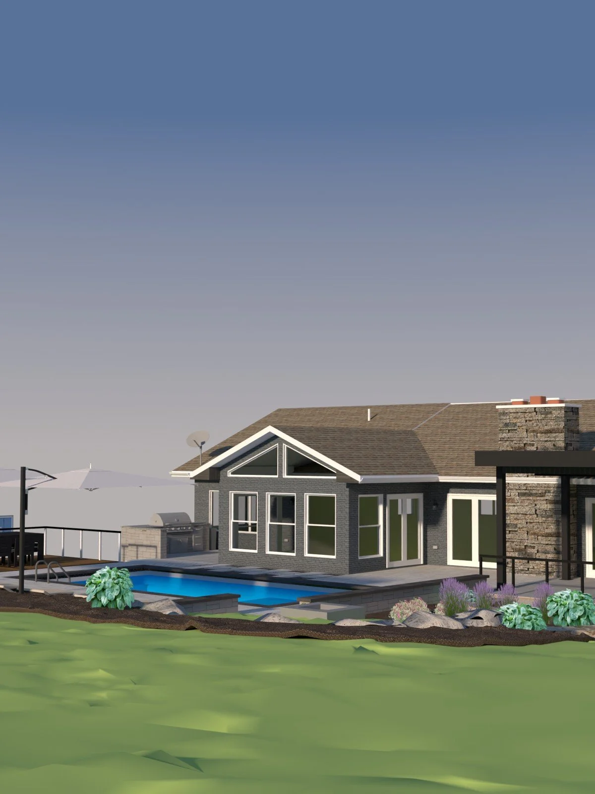 The design rendered on the scan