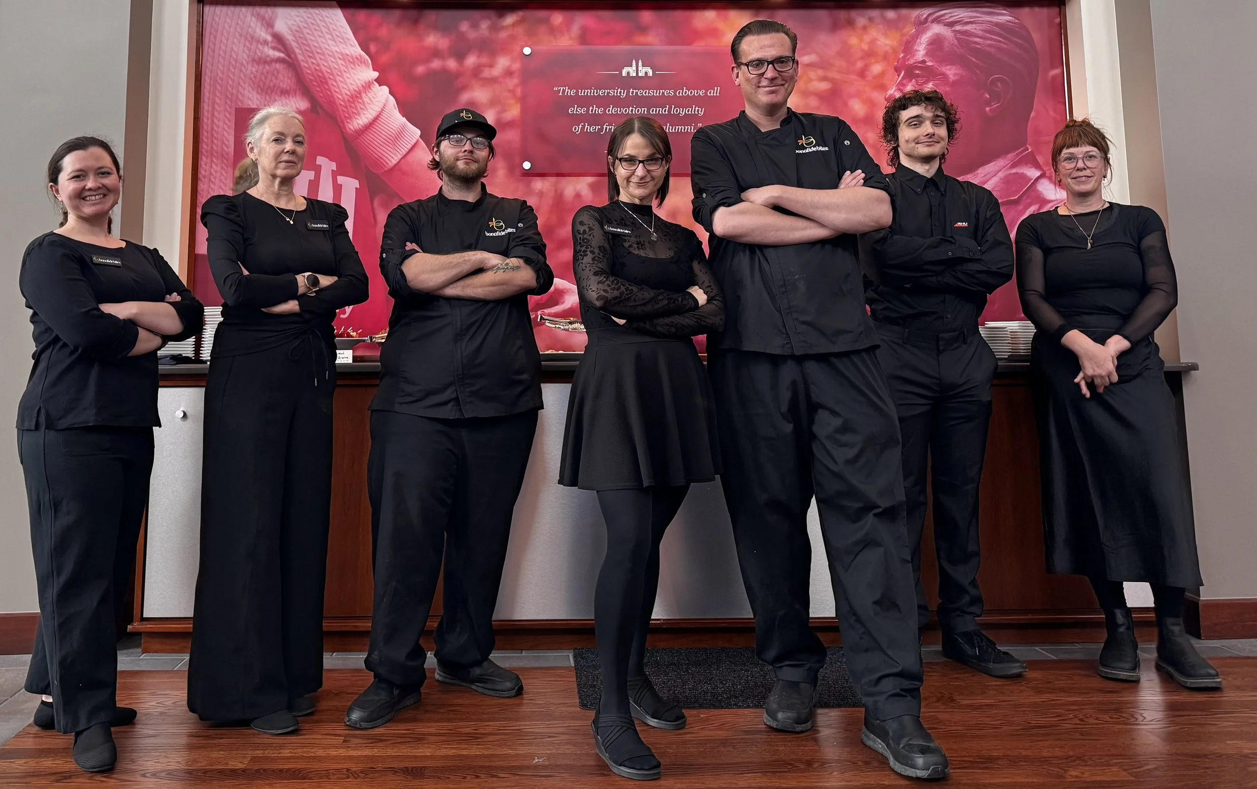 Bonafide Bites event staff uniform examples