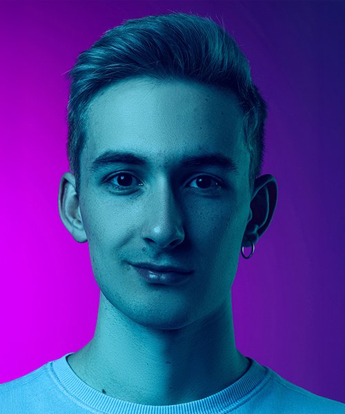young gay man with an earring