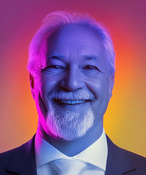 older man with smile