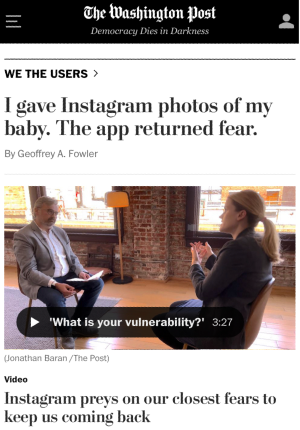Washington Post article on Instagram