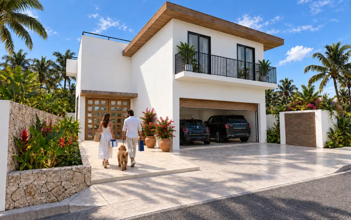 Casa G — fachada, render