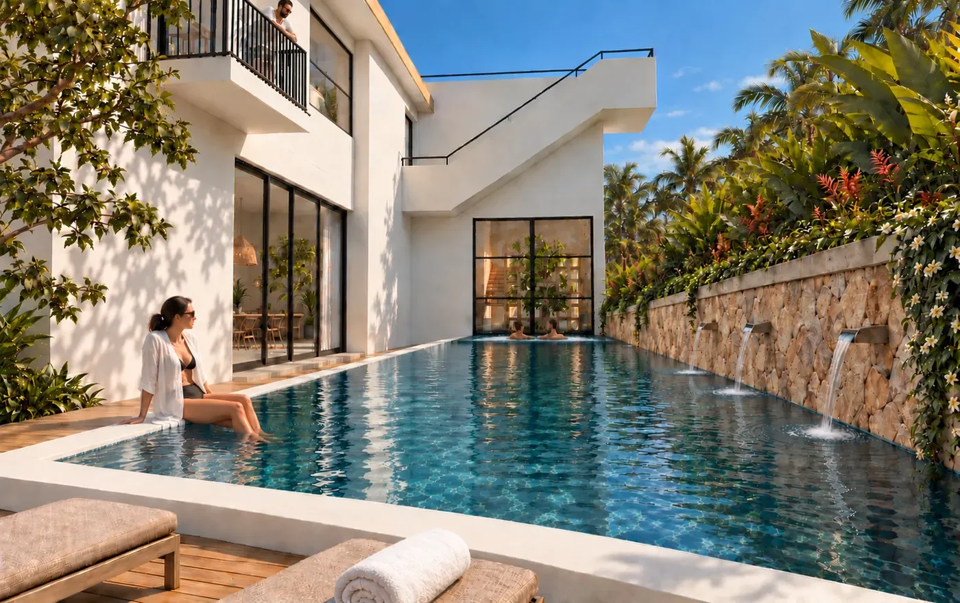 Casa G — Piscina, render