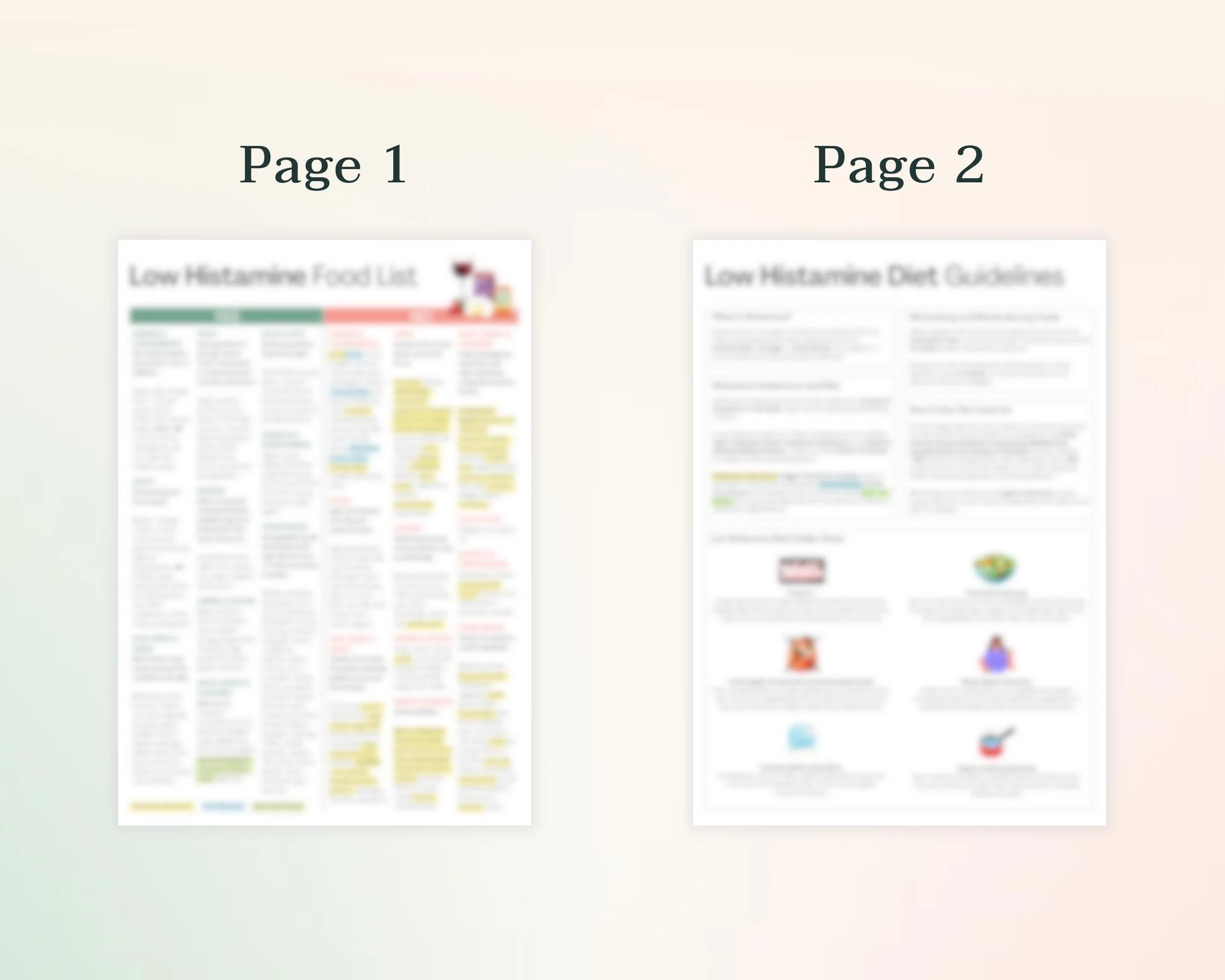 Low Histamine Pages