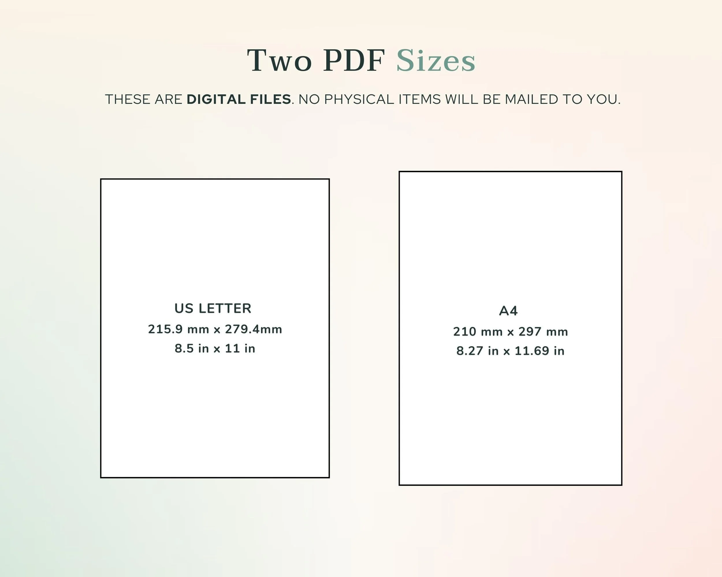 PDF Sizes