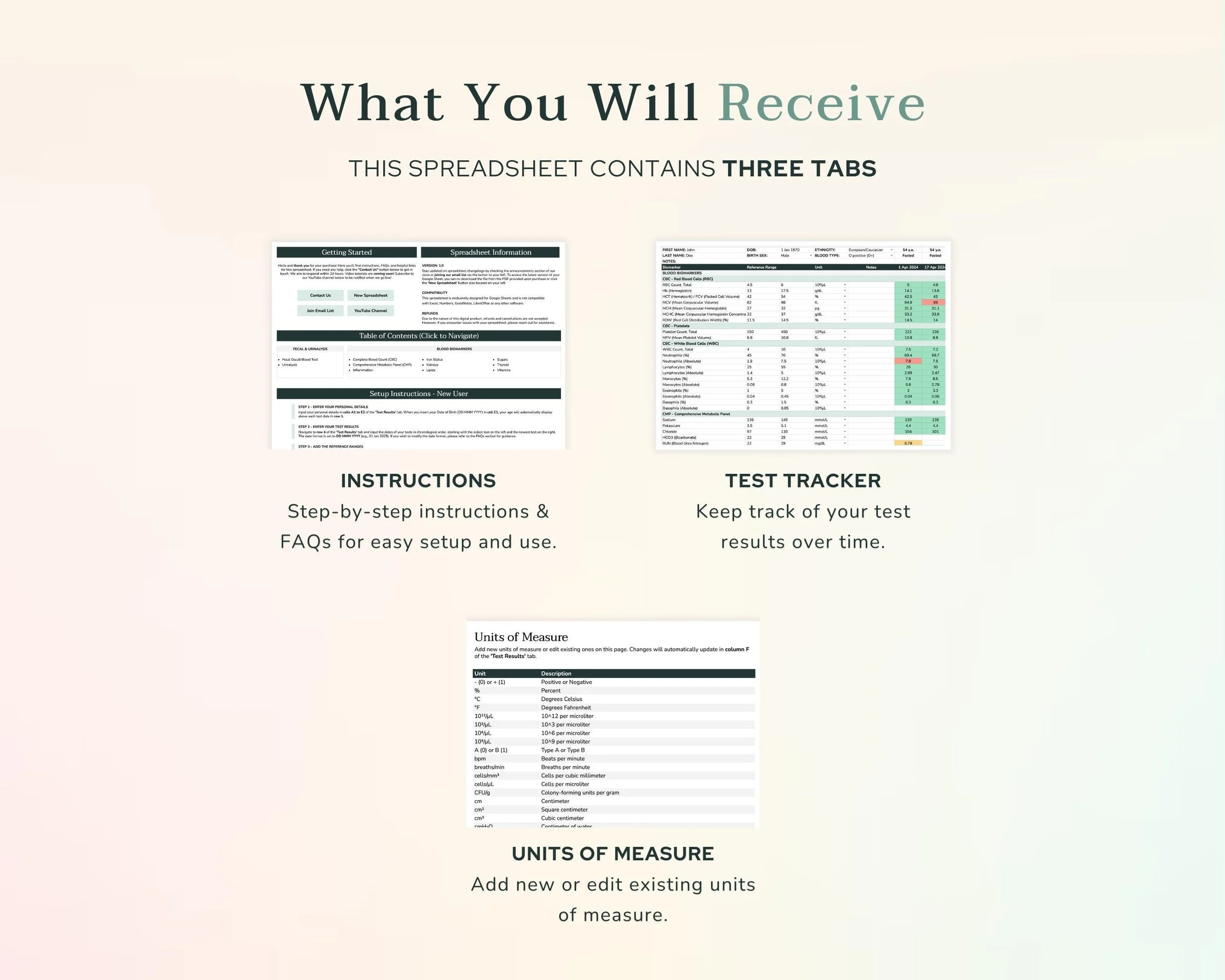 What You Will Receive