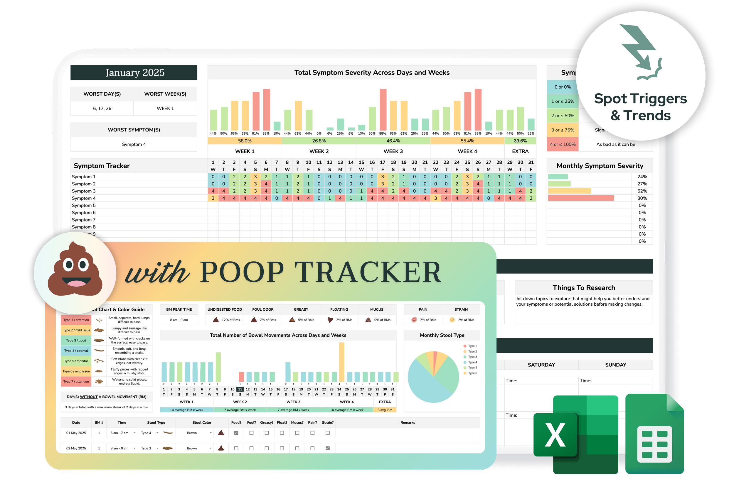 Poop, Symptom & Food Tracker Preview