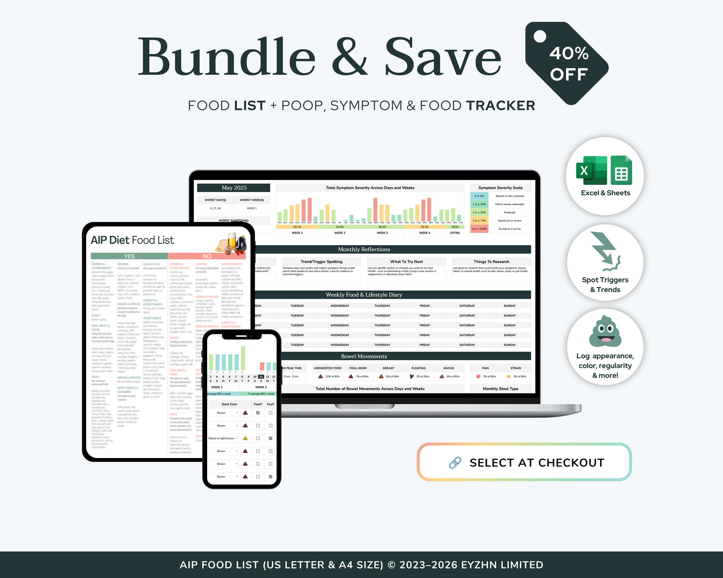 EYZHN AIP Diet Food List Bundle Options