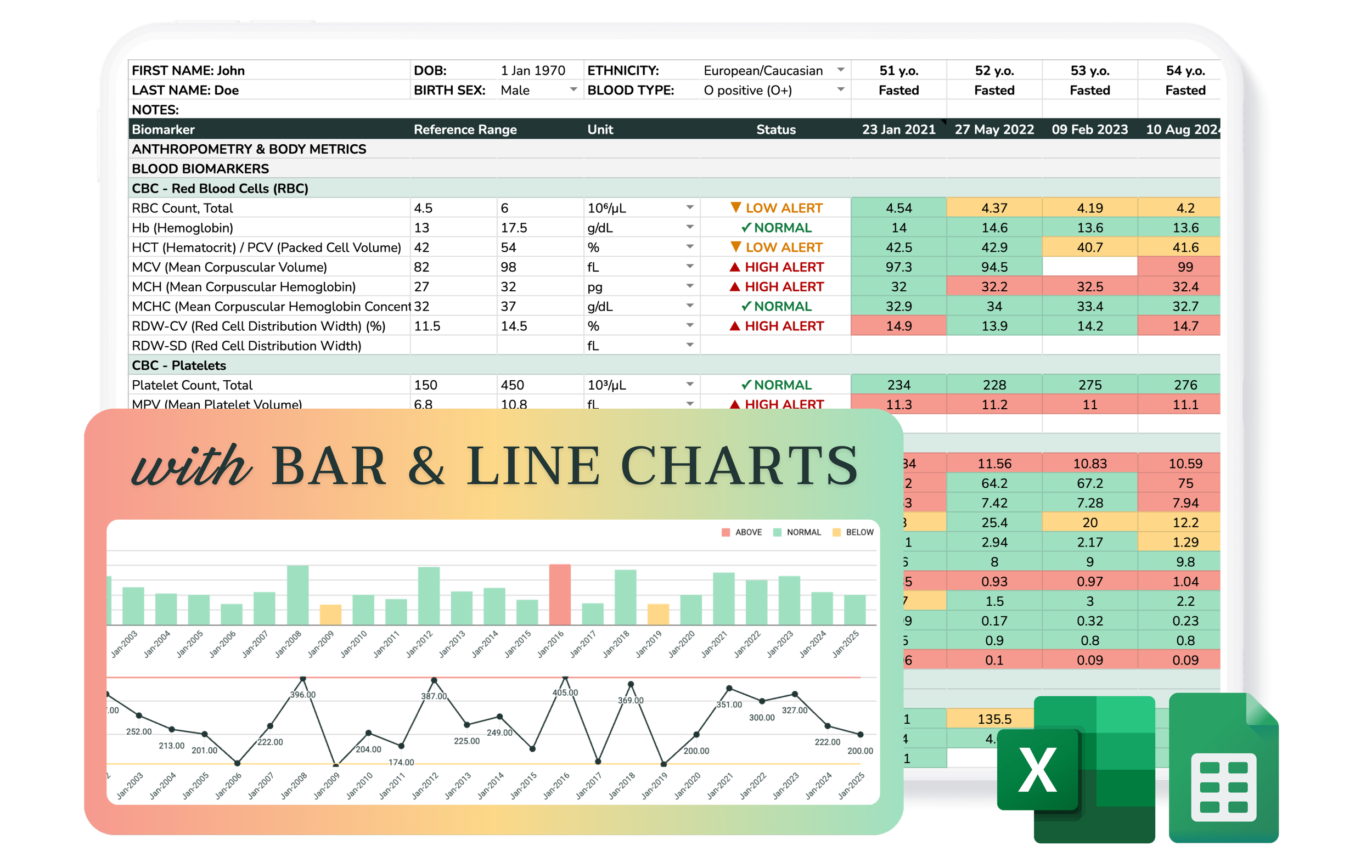 Blood Test Tracker Preview