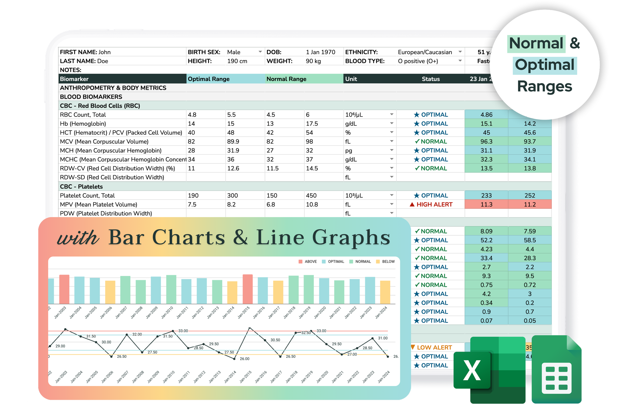 Blood Test Tracker Preview