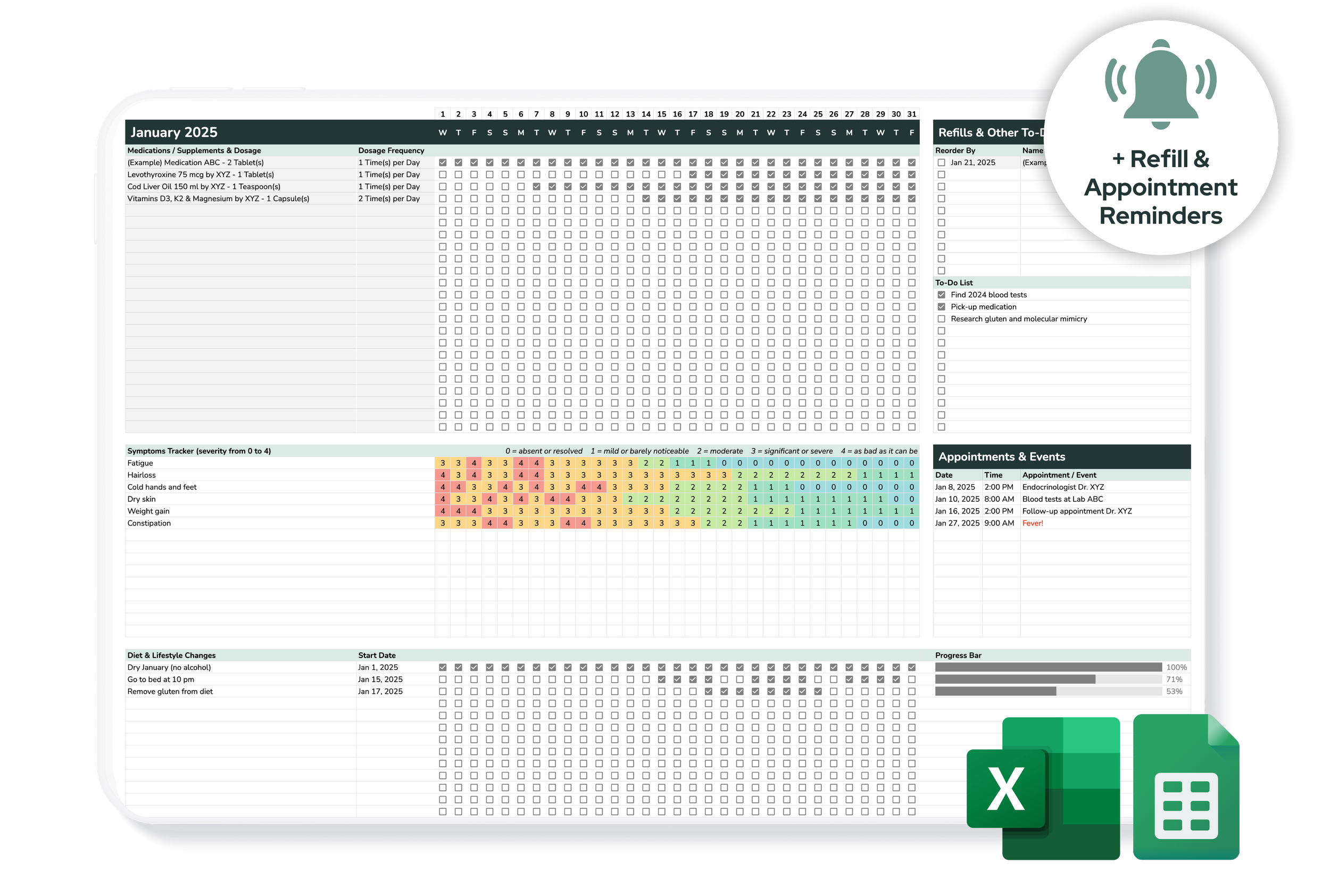 All-In-One Health Tracker Preview