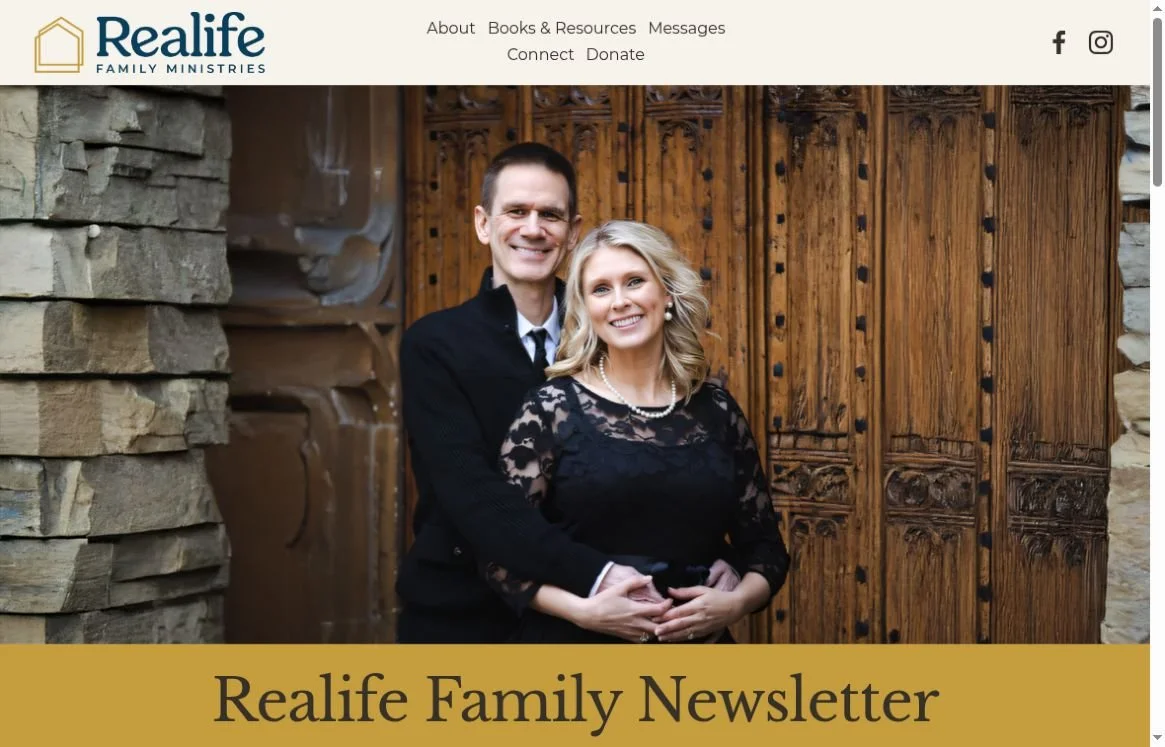 Realife Family Ministries public homepage